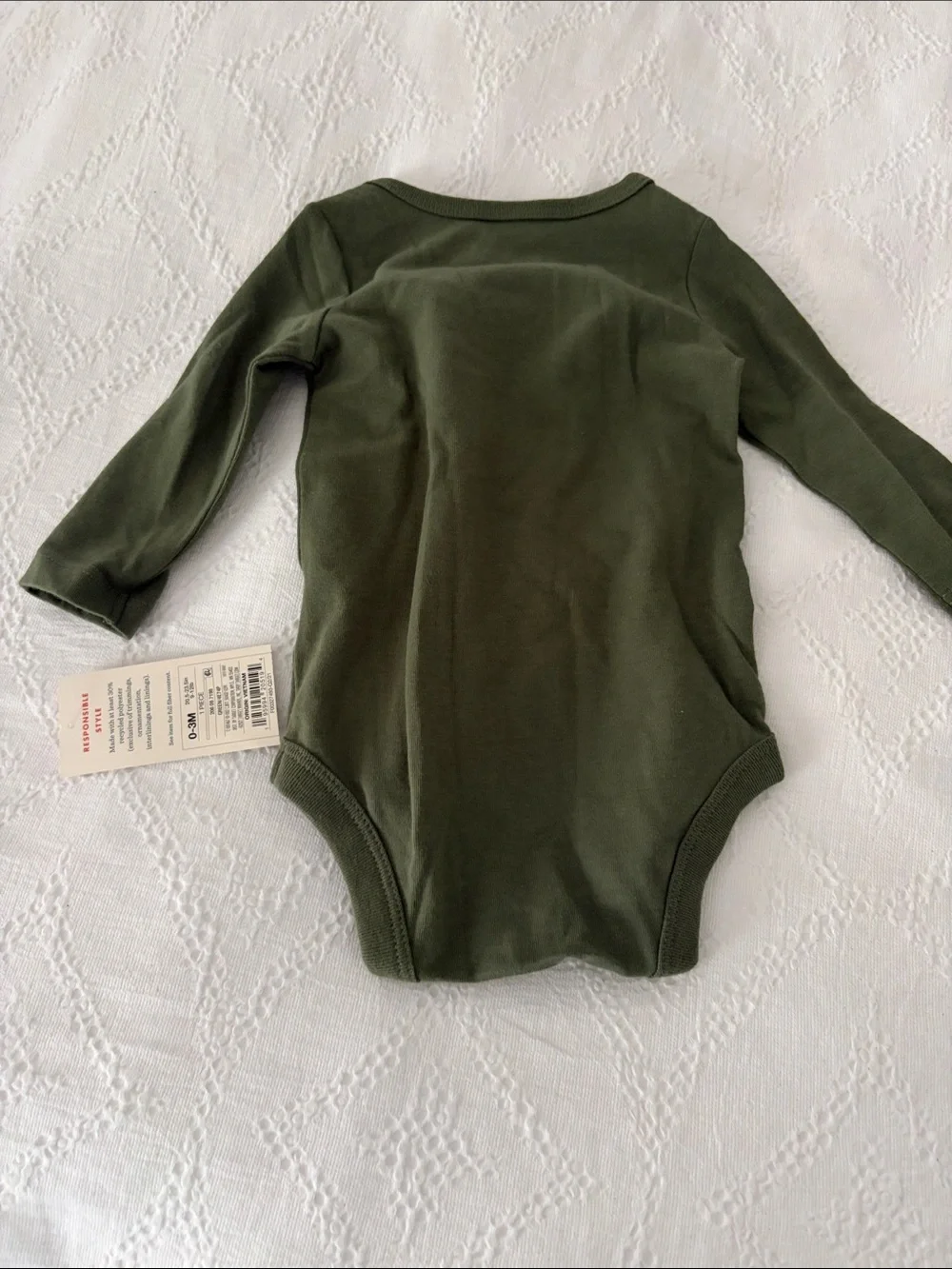 Carter's Red Striped Footed Sleeper & Olive Green 